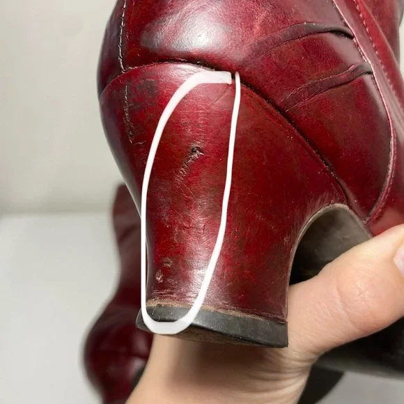 Miz Mooz Burgundy Leather Heeled Boots - Picture 15 of 17